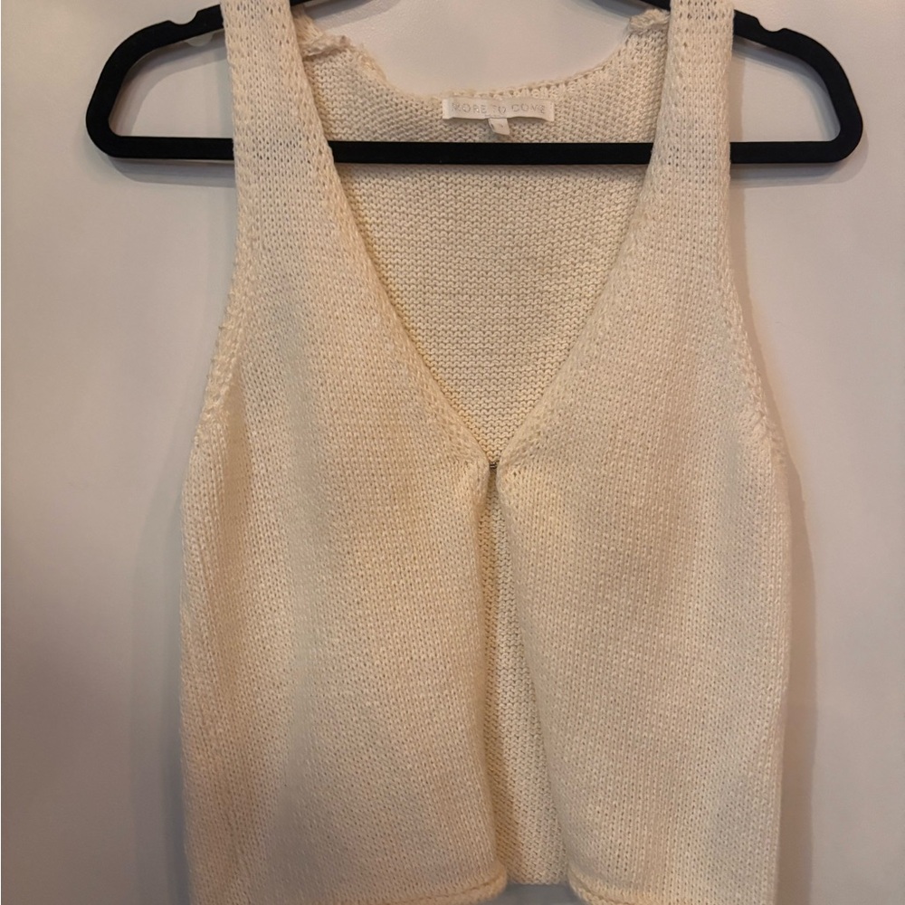 Women's Cream Knit Tank Top
